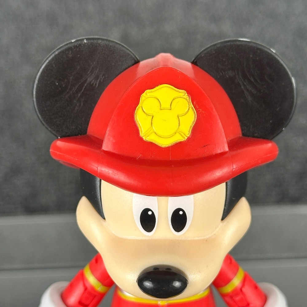 Disney Mickey Mouse Firefighter 6 Inch Articulated Action Figure Just Play Red - Picture 9 of 12